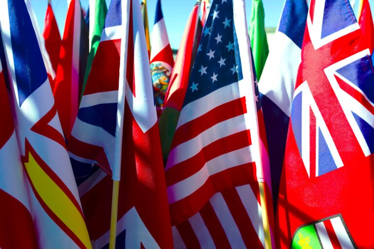 Flags of many countries. Photo by Eric Prouzet on Unsplash