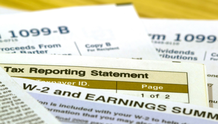 1099 forms and W-2 statements for tax return filing