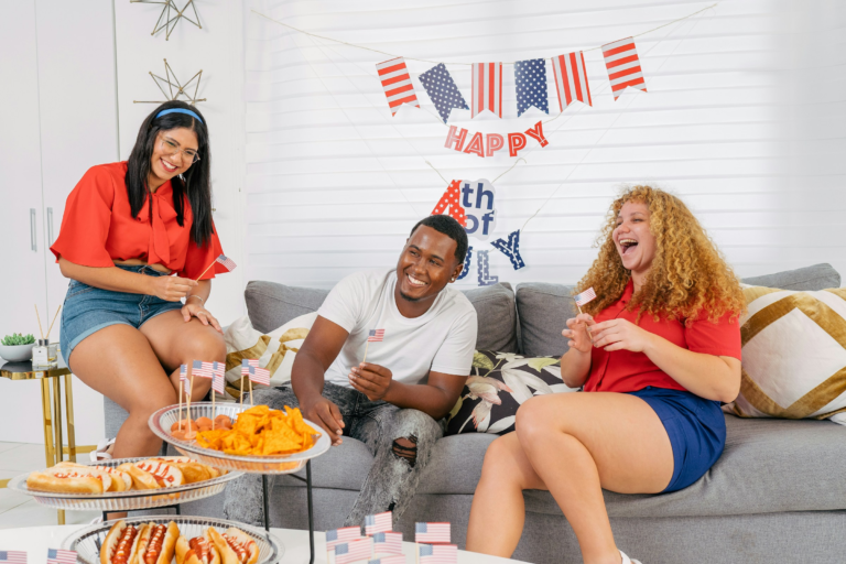 young people at a July 4th party
